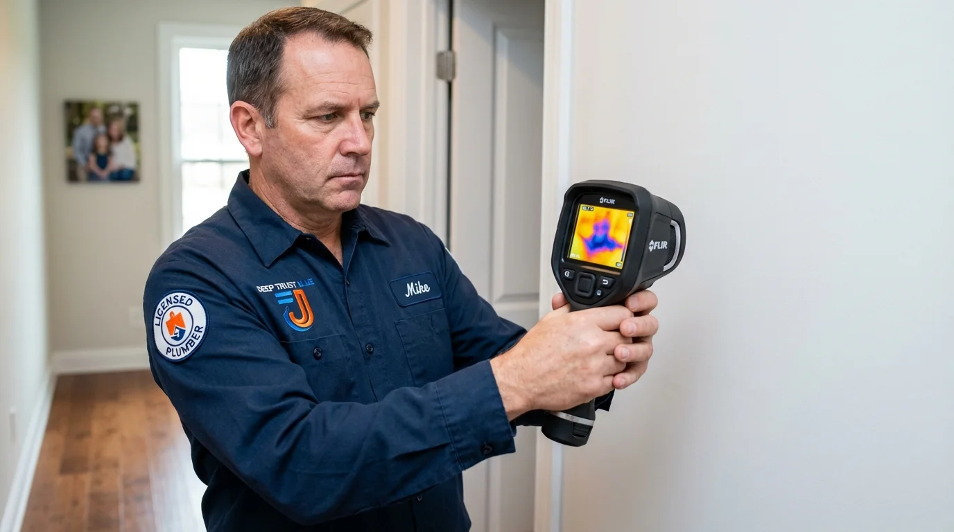 Thermal imaging leak detection by Johns Plumbing LLC in Petersburg